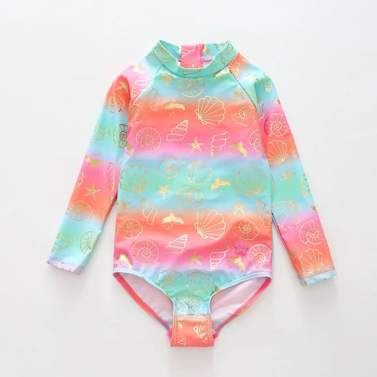 Golden Shells One Piece Swimsuit Ollies Place