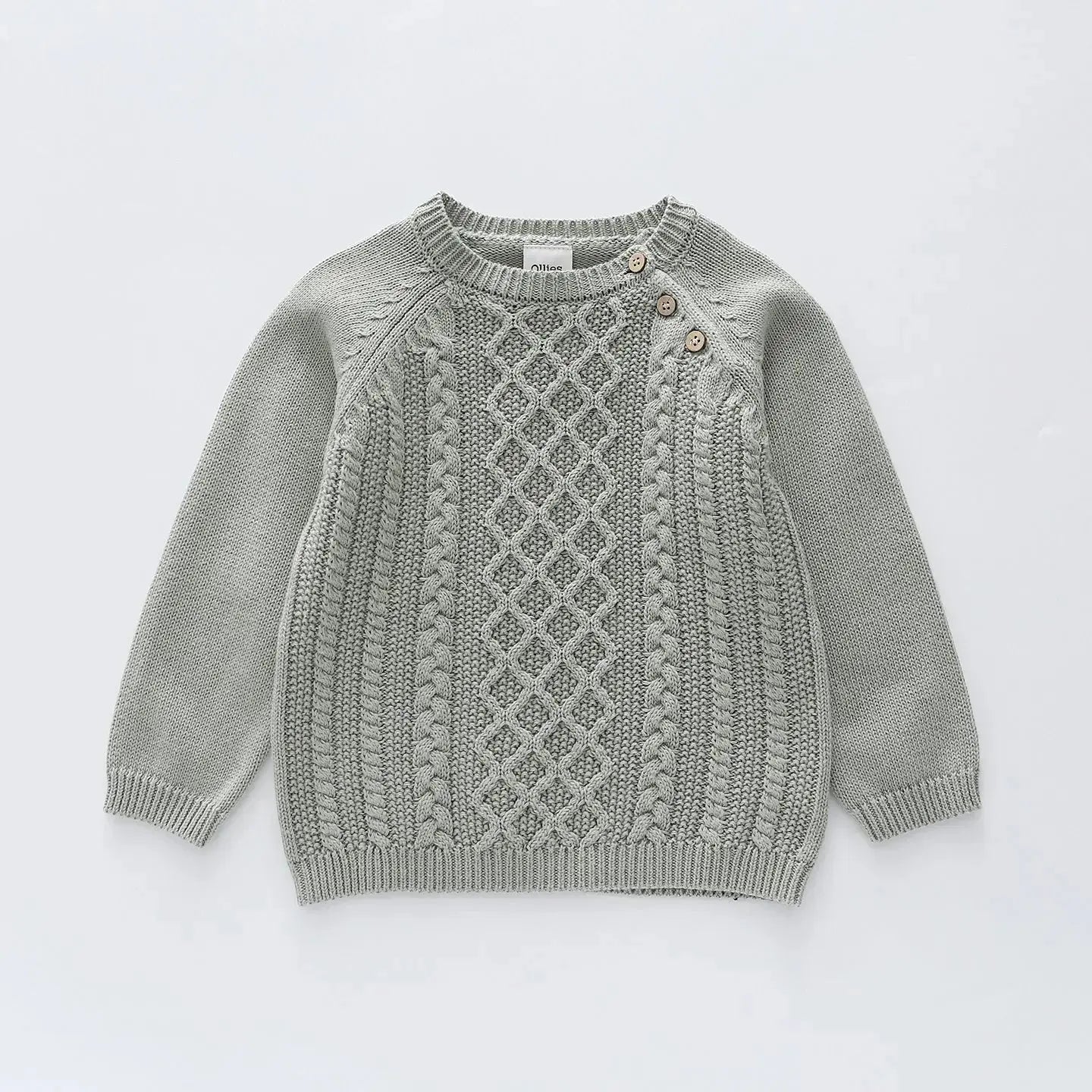 Green Cable Knit Jumper Ollies Place