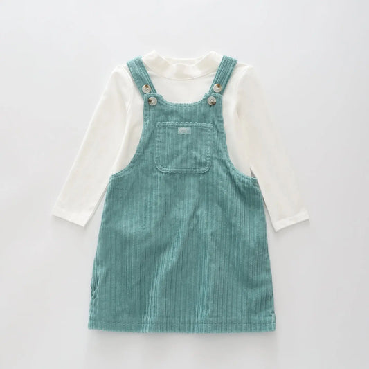 Green Cord Pinafore Set Ollies Place