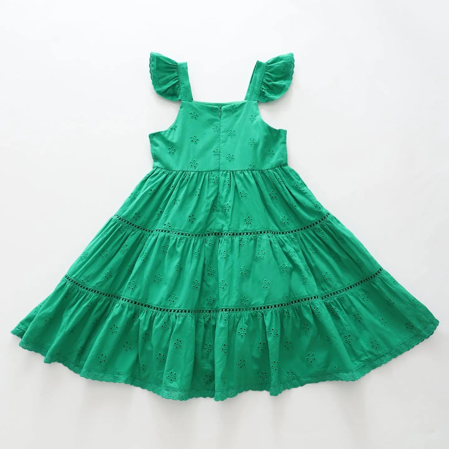 Green Cotton Eyelet Sun Dress Ollies Place