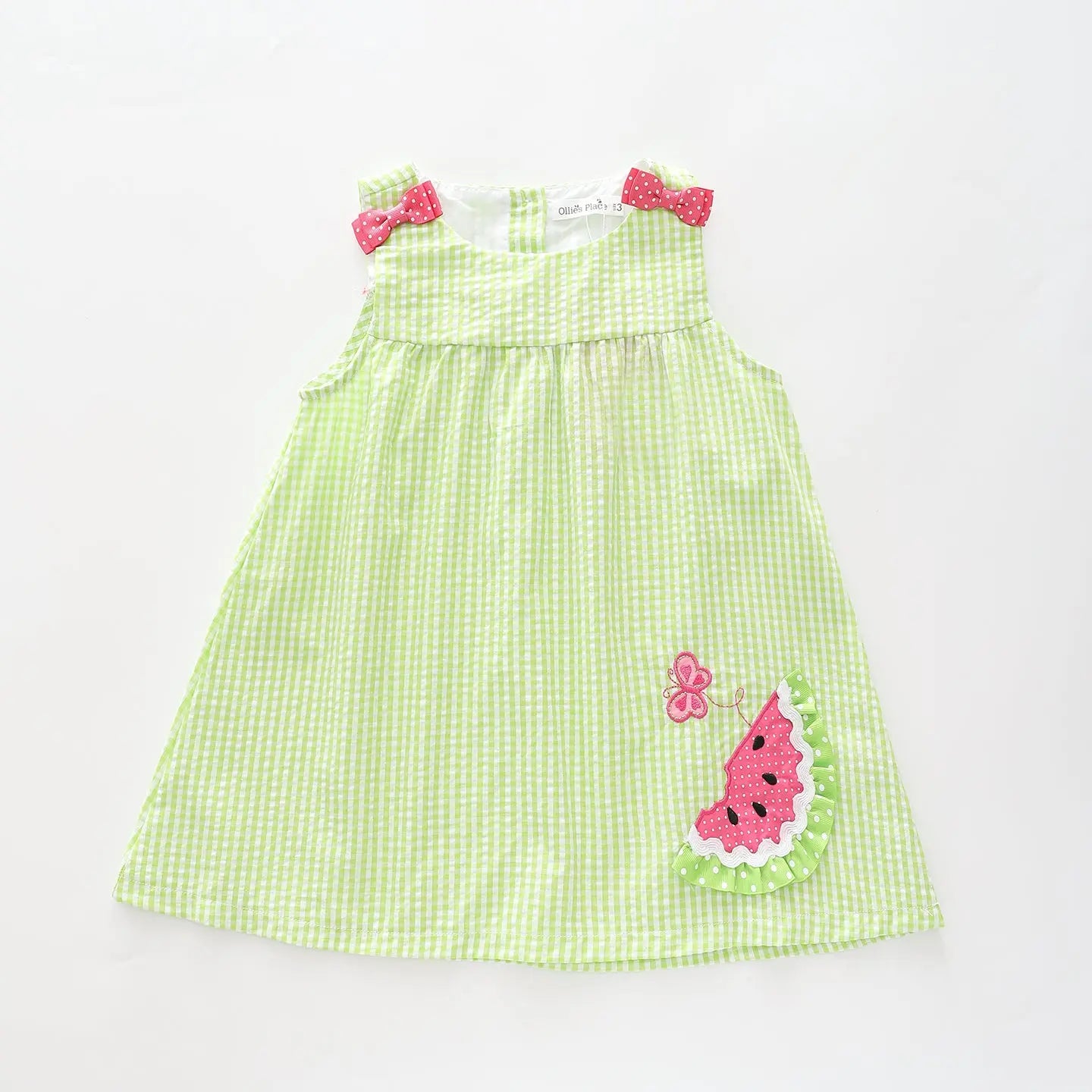 Green Gingham Watermelon Dress Ollies Place