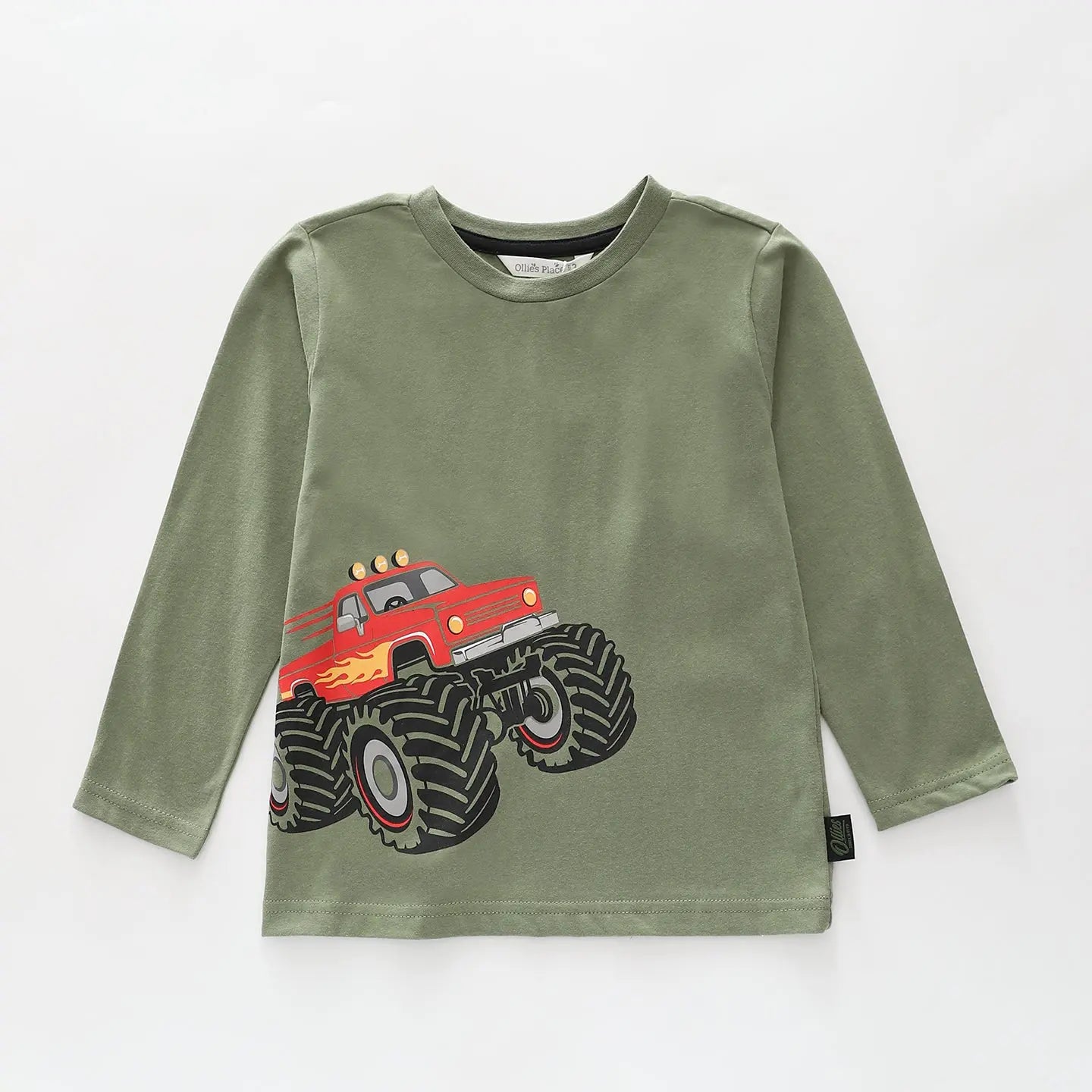 Green Monster Truck LS Tee Ollies Place