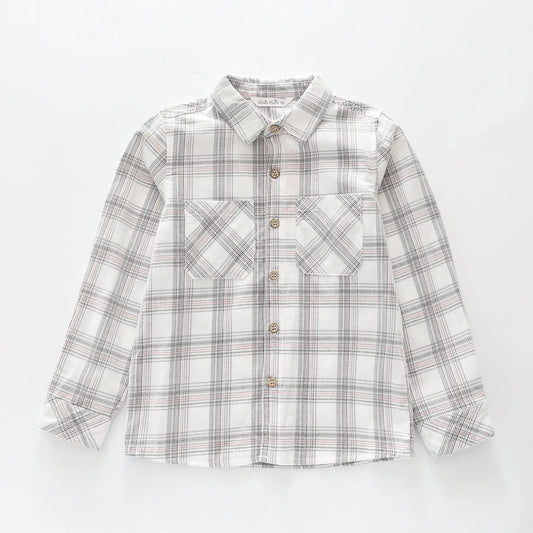 Grey Check Corduroy Shirt Ollies Place