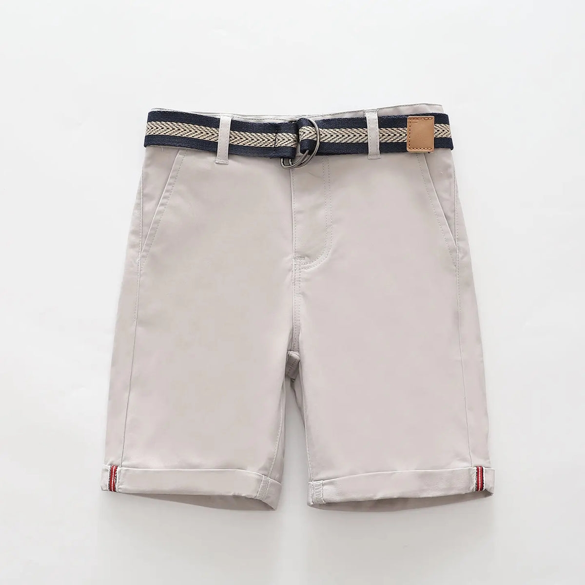 Grey Chino Shorts and Belt Ollies Place