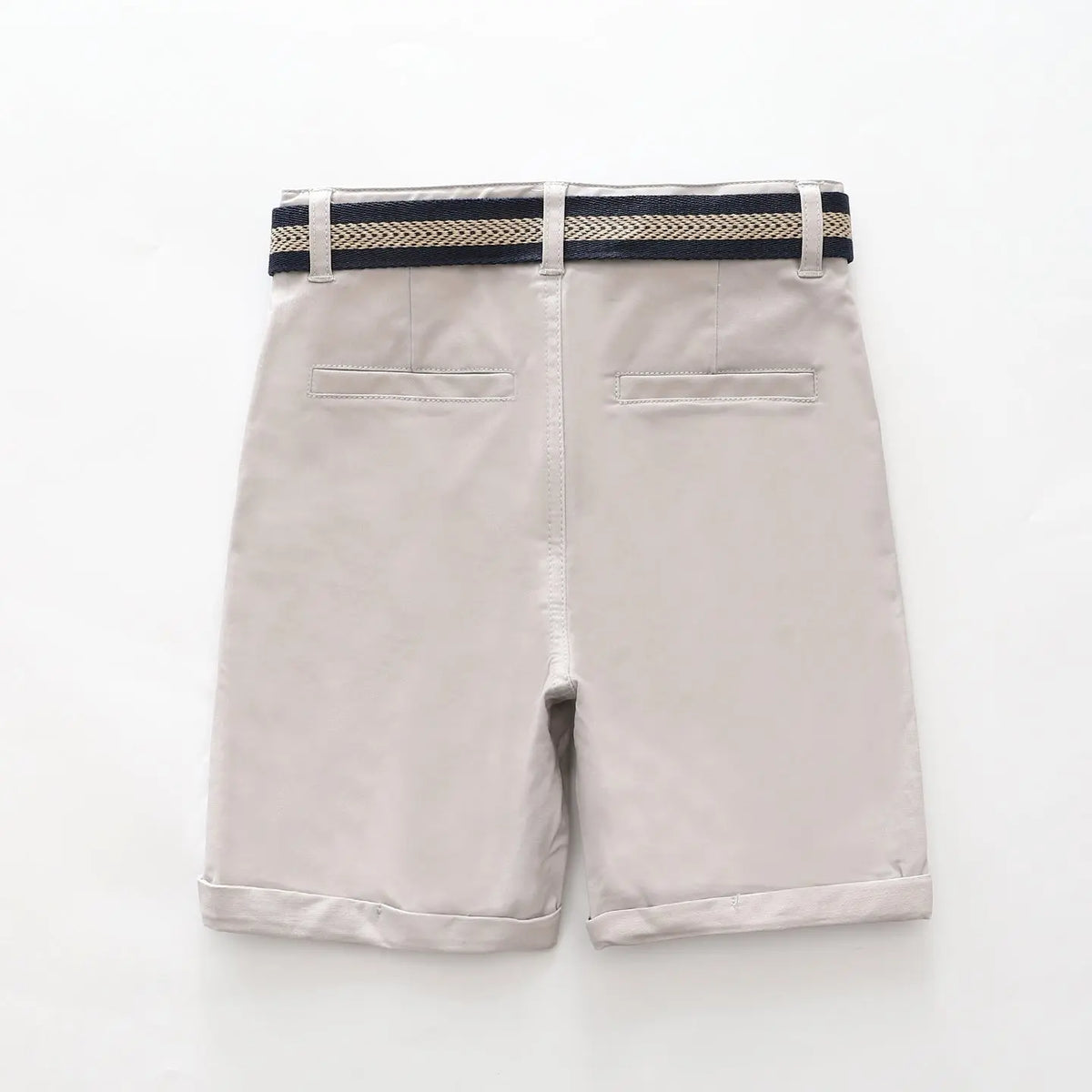 Grey Chino Shorts and Belt Ollies Place