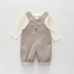 Grey Chunky Cord Overalls Set Ollies Place