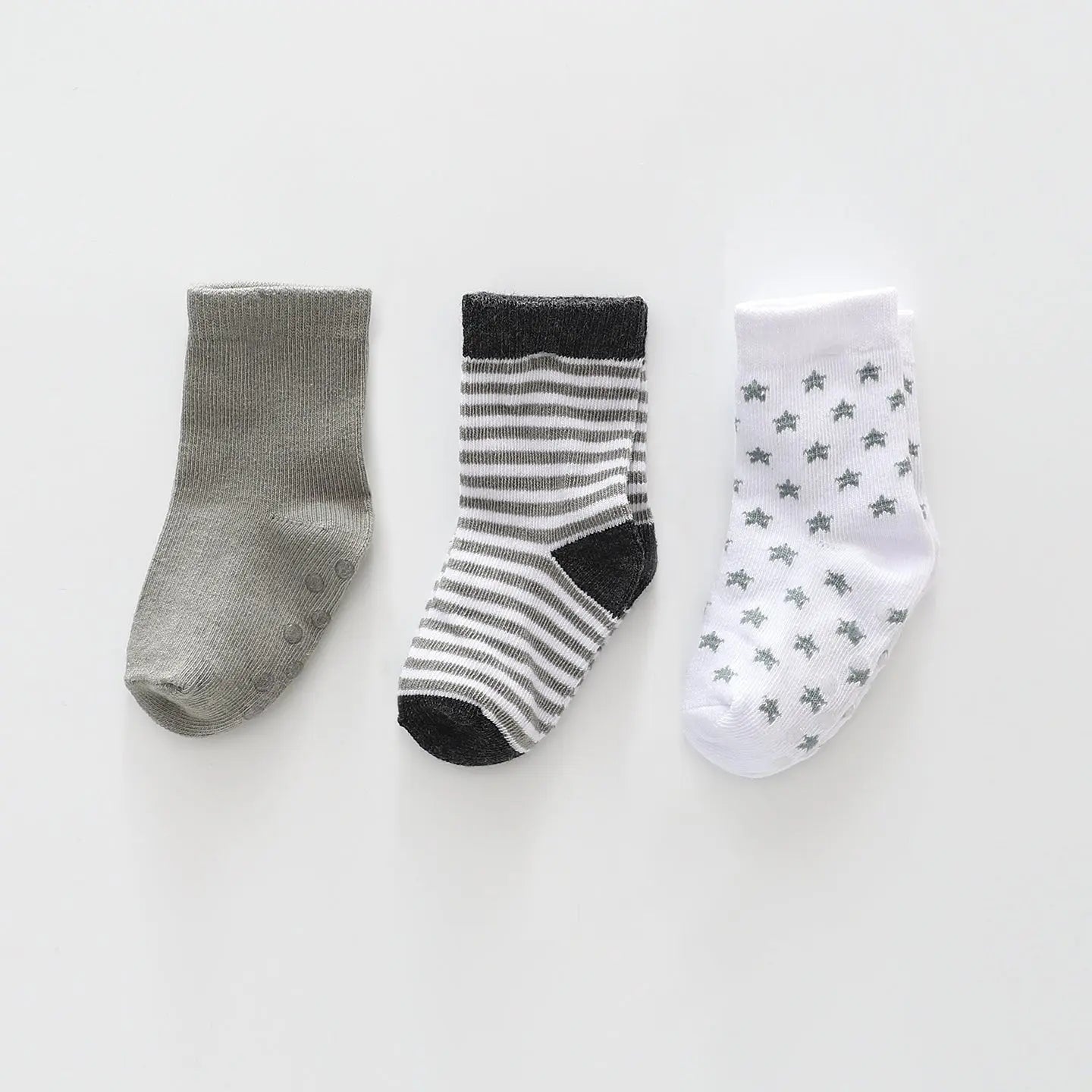 Grey Crew Socks 3 Pack Ollies Place