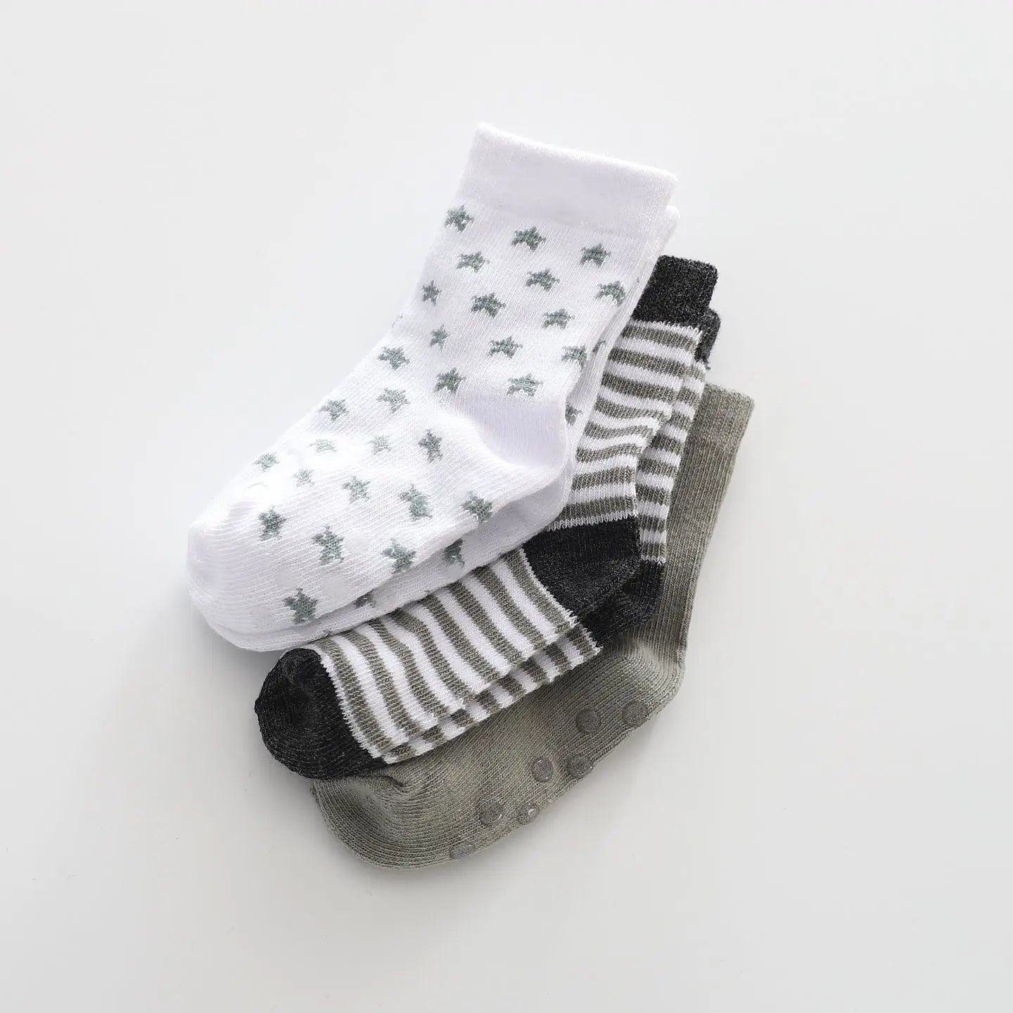 Grey Crew Socks 3 Pack Ollies Place