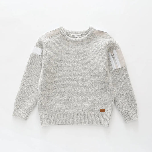 Grey Marle True Knit Jumper Ollies Place