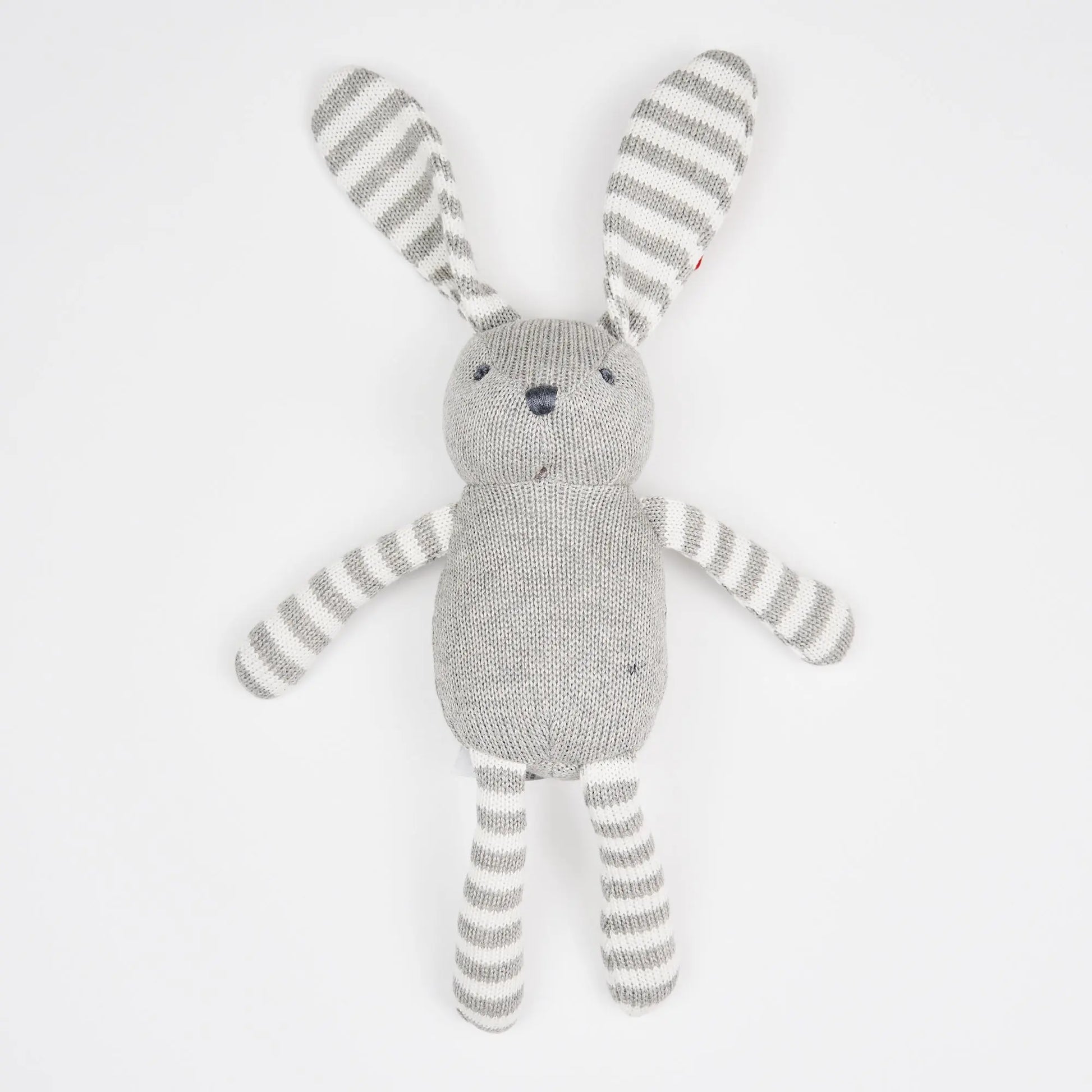 Grey Stripe Crochet Bunny Ollies Place