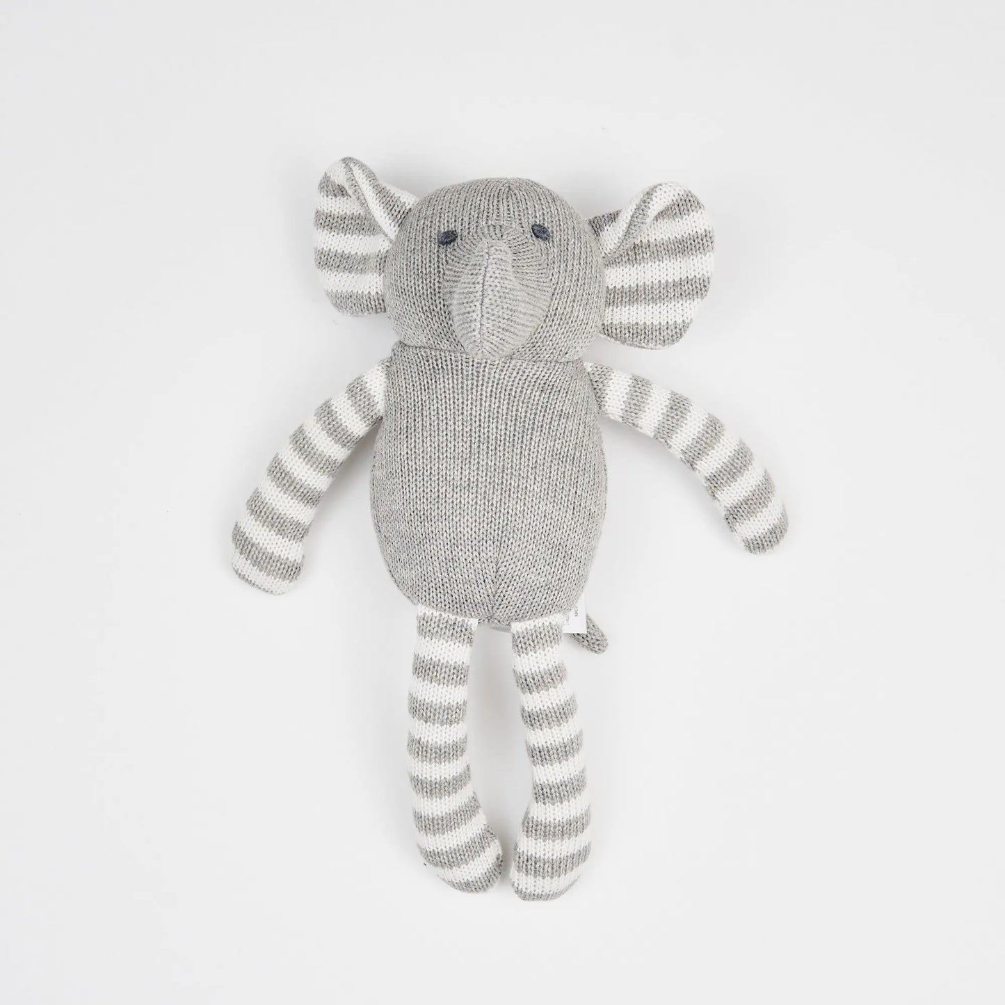 Grey Stripe  Crochet Elephant Ollies Place