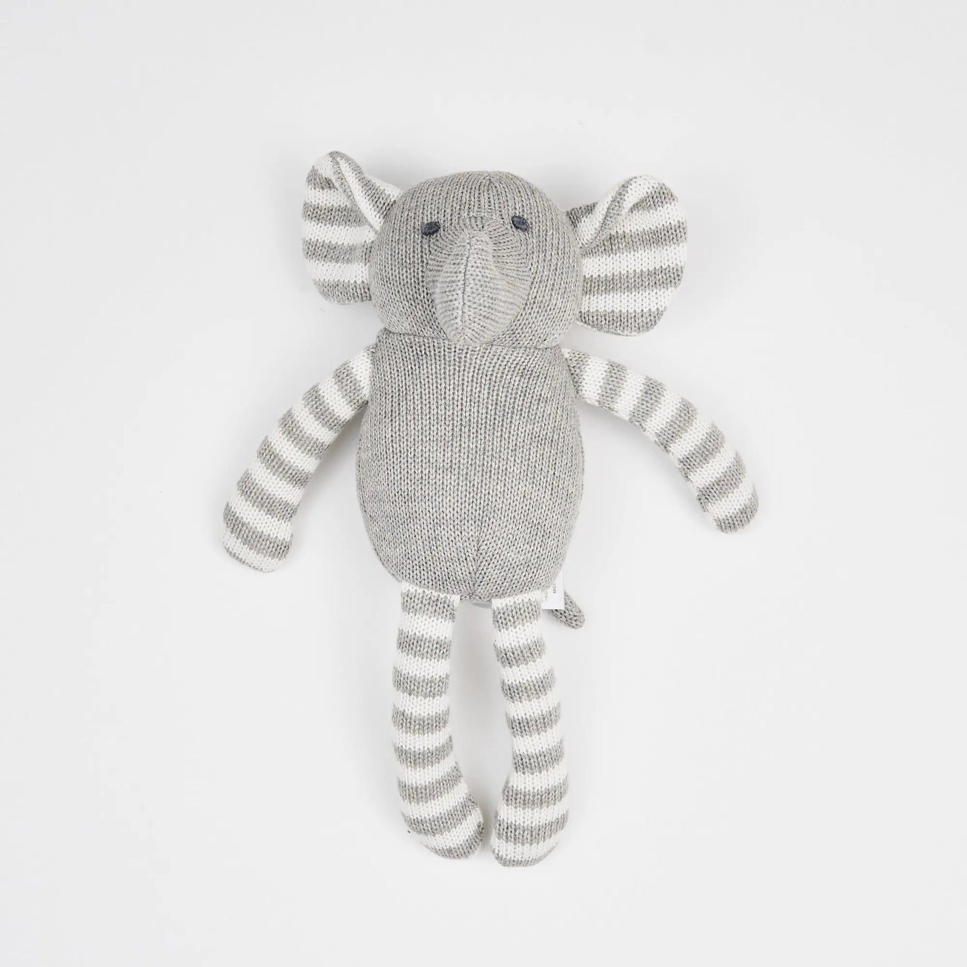 Grey Stripe  Crochet Elephant Ollies Place