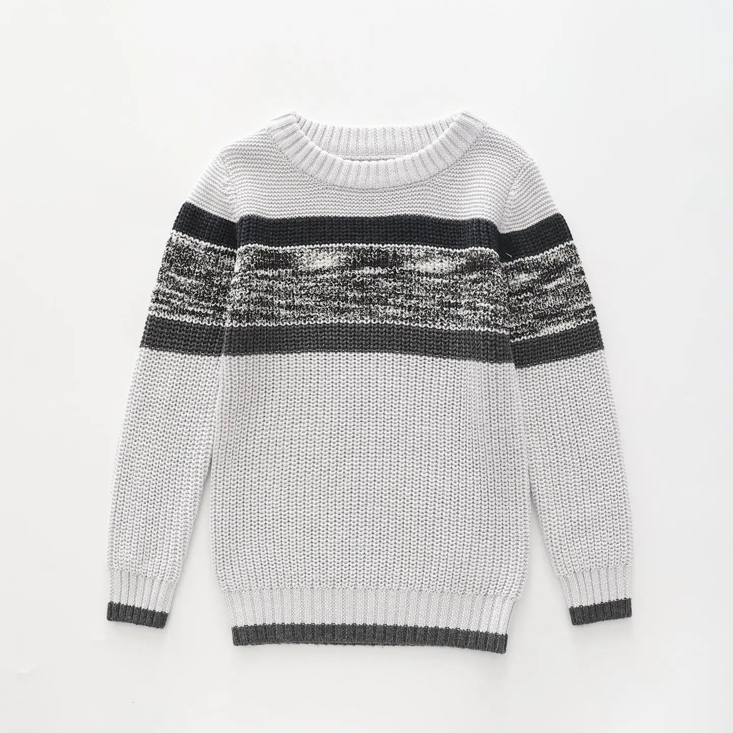 Grey Waffle Knit, Older Boys Jumper Ollies Place