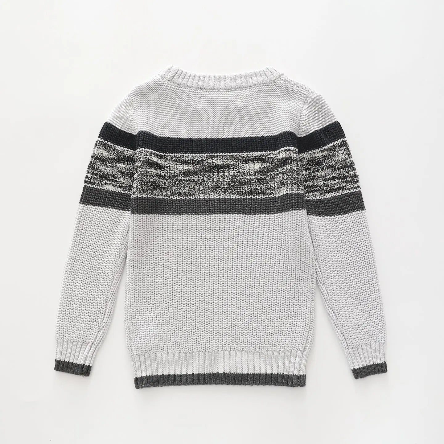 Grey Waffle Knit, Older Boys Jumper Ollies Place