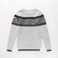 Grey and Black Waffle Knit, Older Boys Jumper Ollies Place