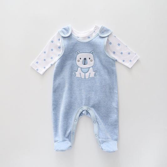 Premmie Bear, Baby Boys Overalls Set Ollies Place