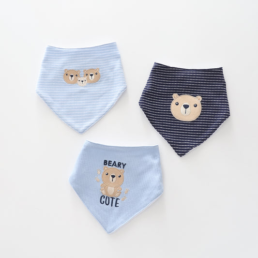 Beary Cute, Baby Boys Bib Set Ollies Place