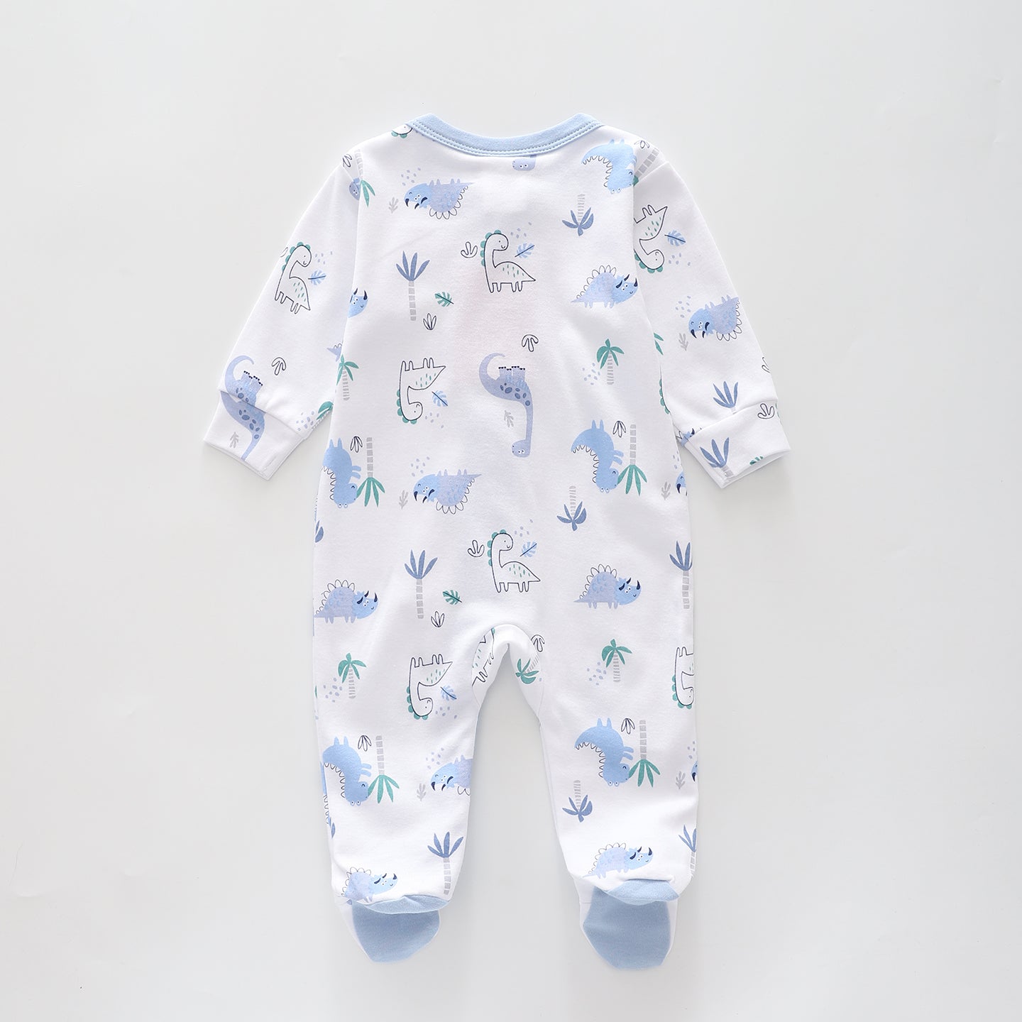 Little Blue Dino, Baby Boys Romper Ollies Place