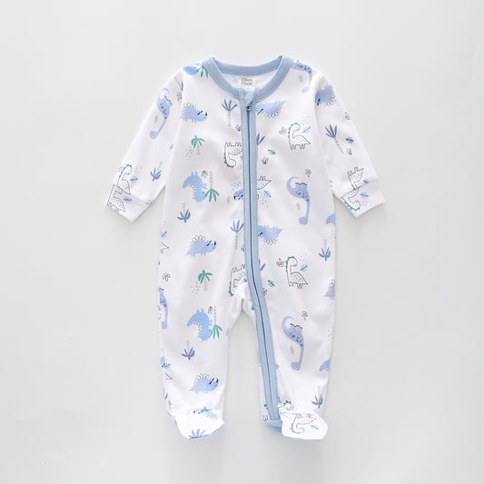 Little Blue Dino, Baby Boys Romper Ollies Place