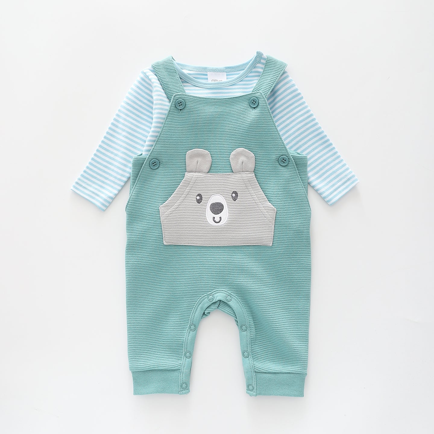 Fox and Friends, Baby Boys Overalls Set Ollies Place