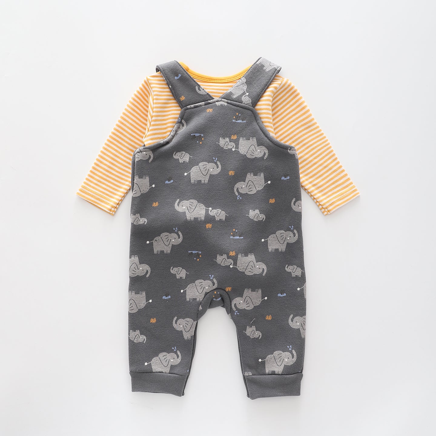 Little Elephant, Baby Boys Overalls Set Ollies Place