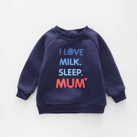 I Love Milk, Baby Boys Sweatshirt Ollies Place