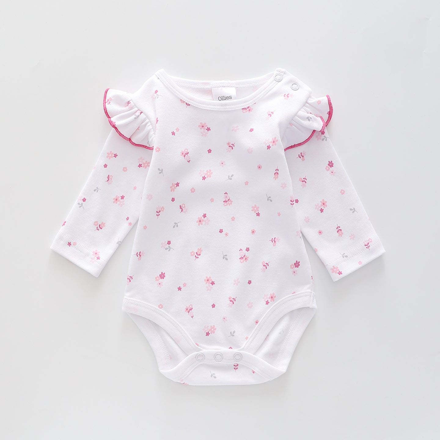 Ditsy Floral Print Bodysuit, Baby Girl Bodysuit Ollies Place