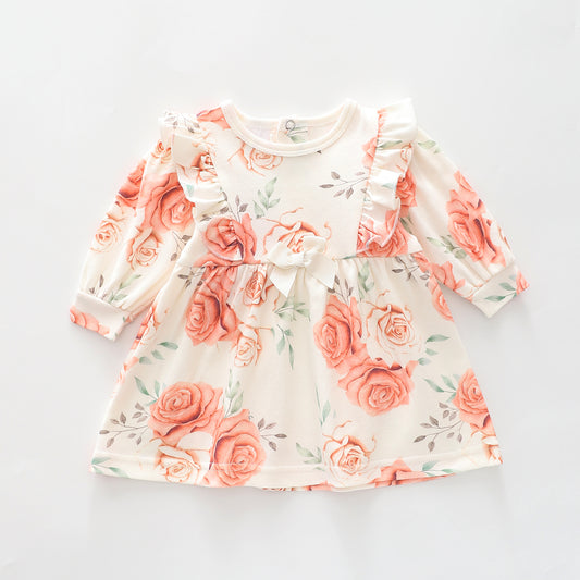 Peach Rose, Baby Girls Dress