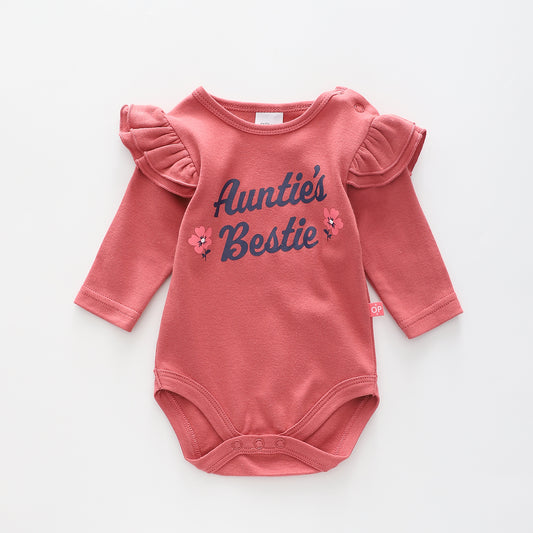 Aunties Bestie, Baby Girl Romper Ollies Place