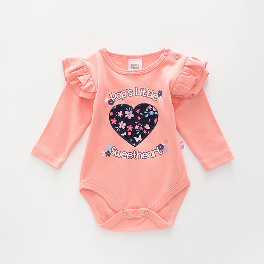 Pops Little Sweetheart, Baby Girls Bodysuit Ollies Place