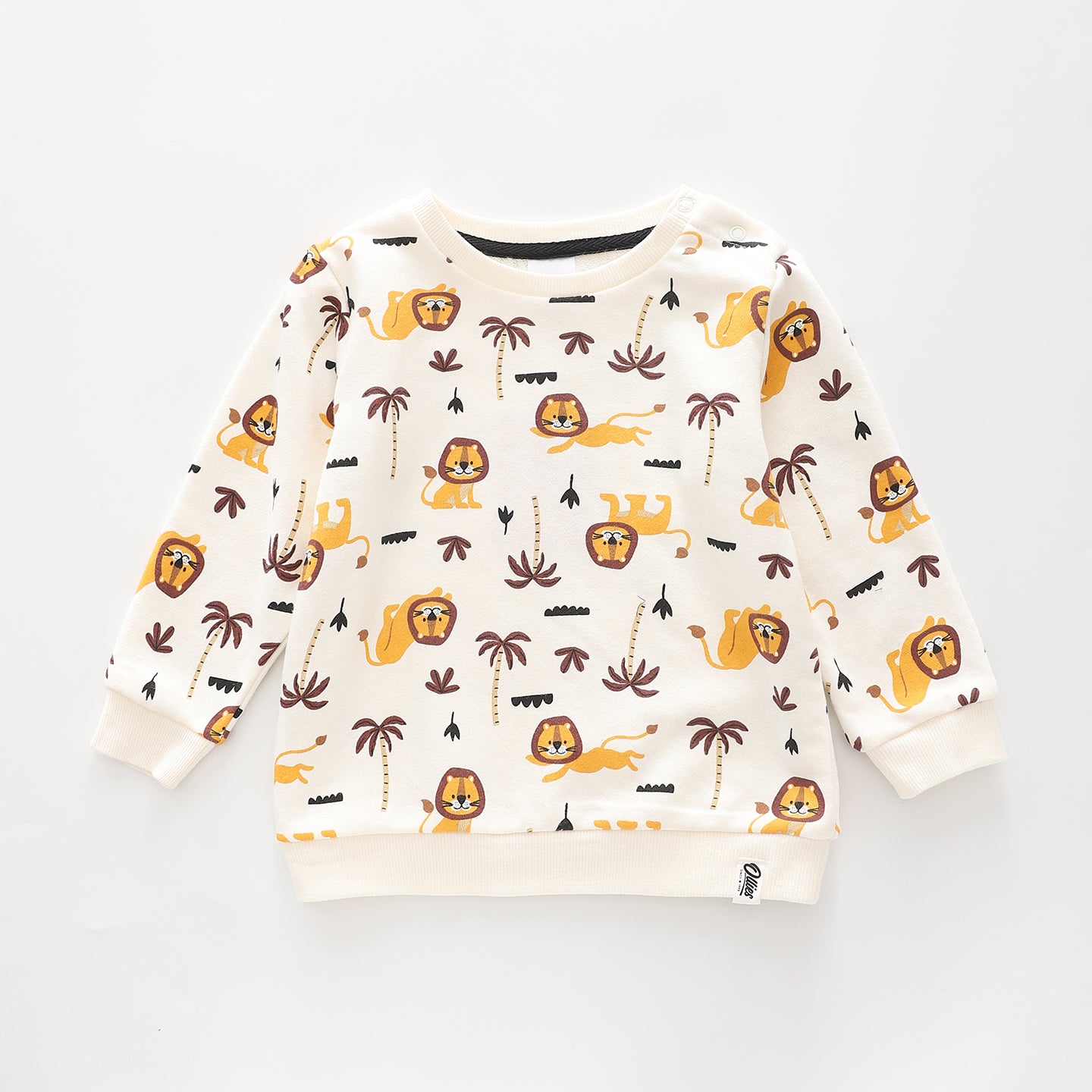 On Safari - White, Infant Boys Sweat Top Ollies Place