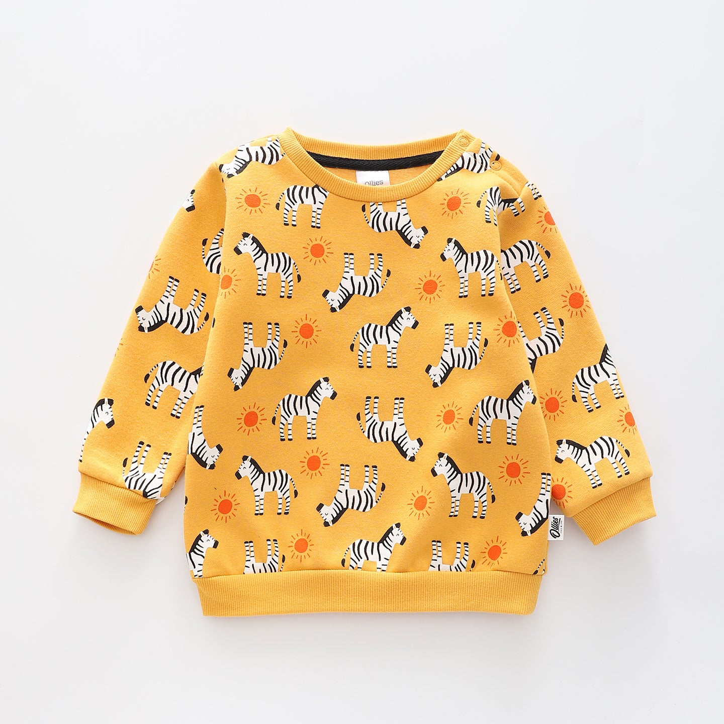 On Safari - Yellow, Infant Boys Sweat Top Ollies Place