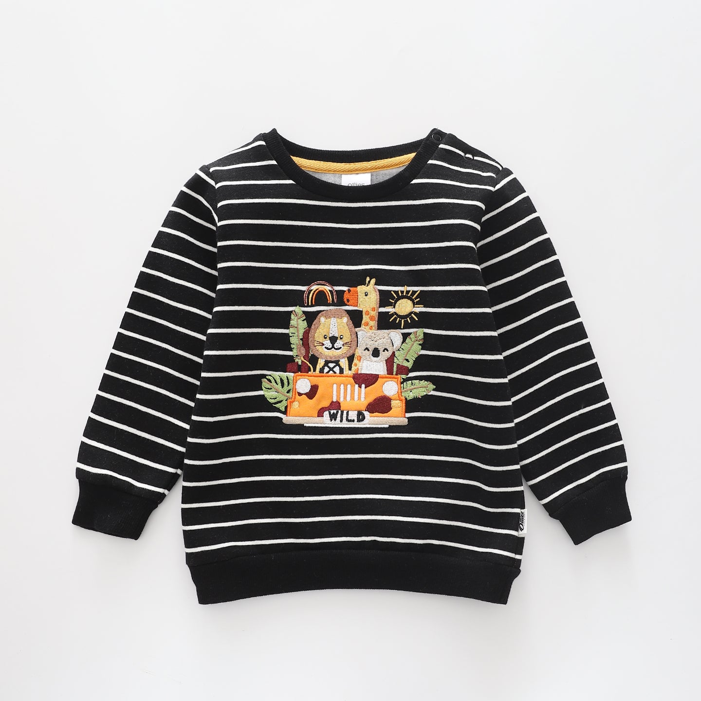 On Safari - Stripes, Infant Boys Sweat Top Ollies Place