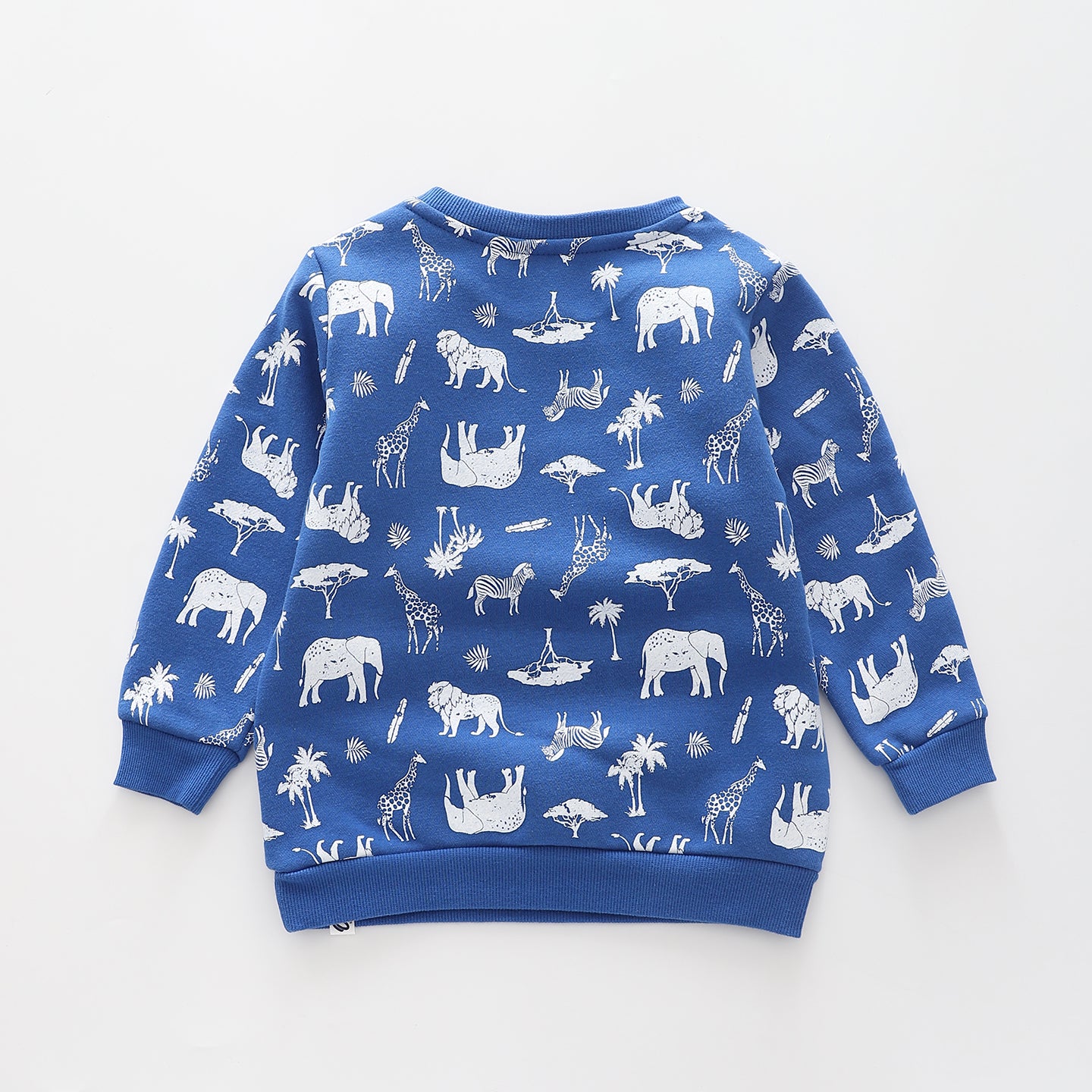 On Safari - Blue, Infant Boys Sweat Top Ollies Place