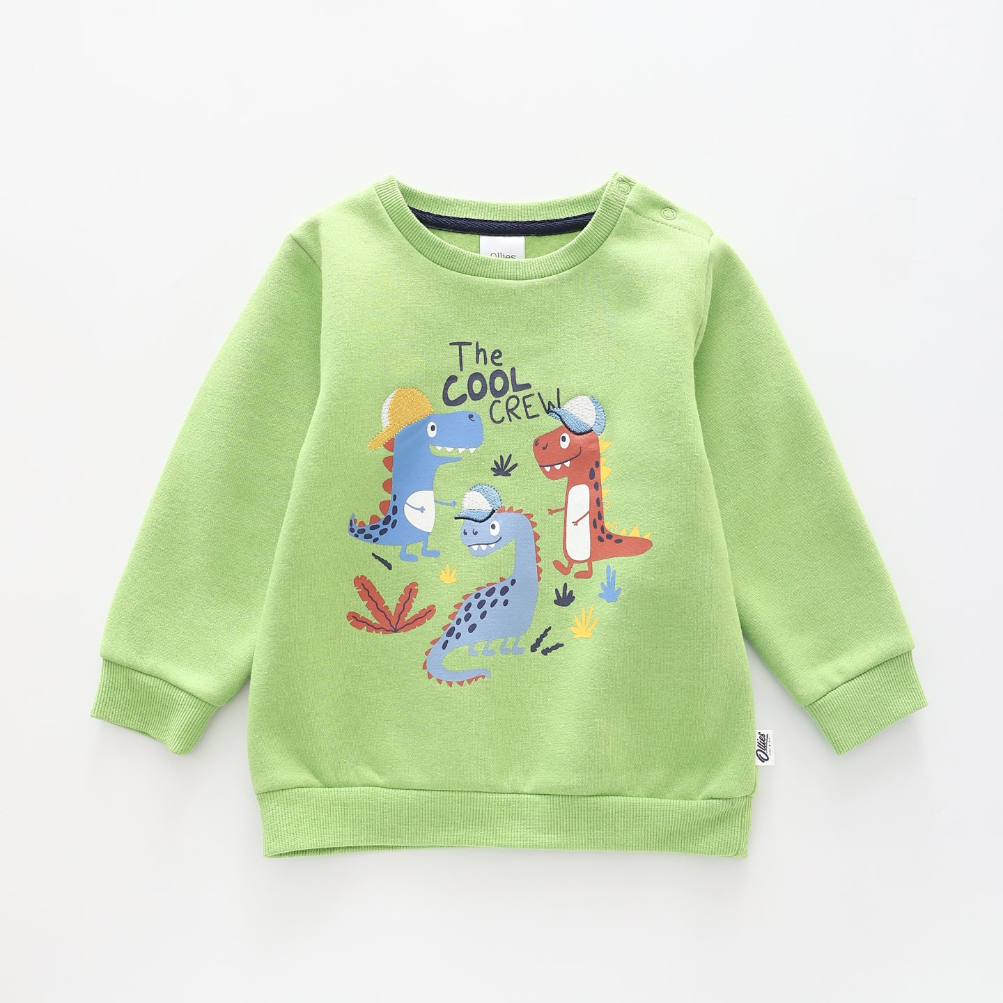 Dino Boy - Green, Infant Boys Sweat Top Ollies Place