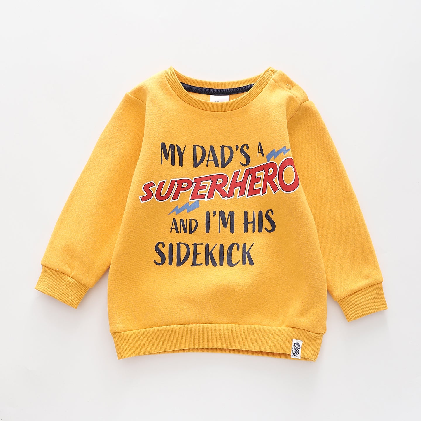 Superhero Sidekick, Infant Boys Sweat Top Ollies Place