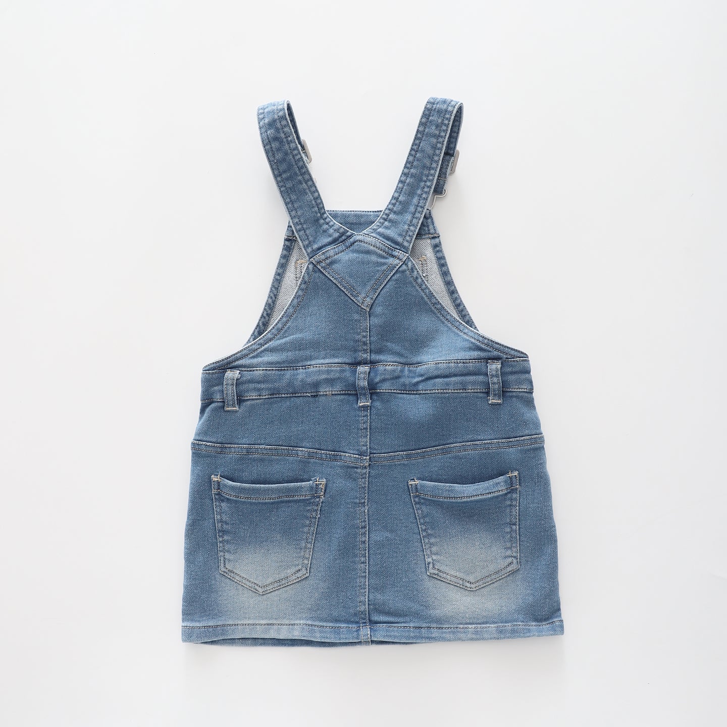 Mid Blue, Girls Denim Pinafore Ollies Place