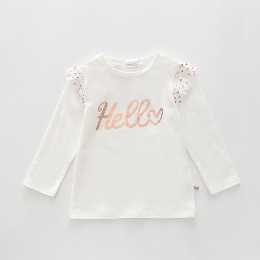 Hello, Infant Girls Top Ollies Place