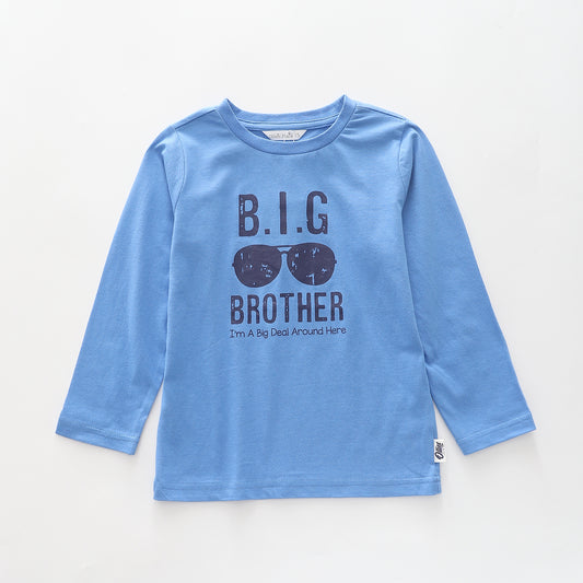 Blue Big Brother Print Tee