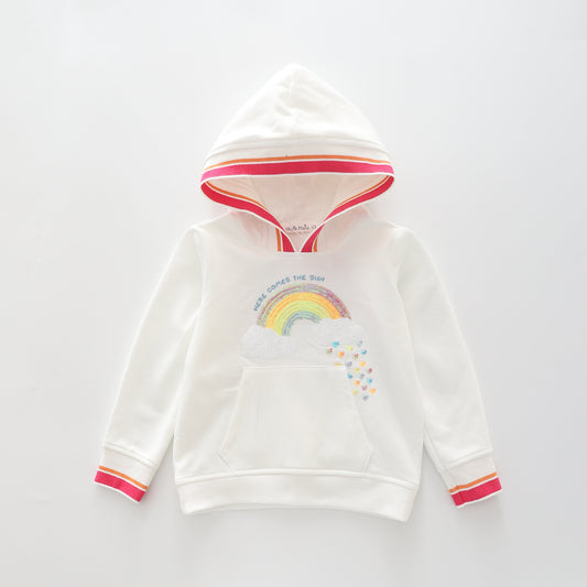 Rainbow Hearts, Junior Girls Hoodie Ollies Place