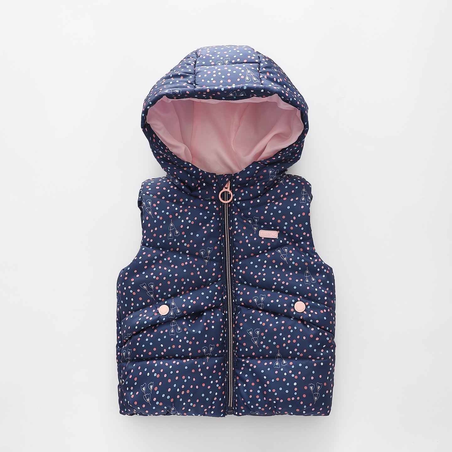 Polka Dot Puffer, Junior Girls Vest Ollies Place