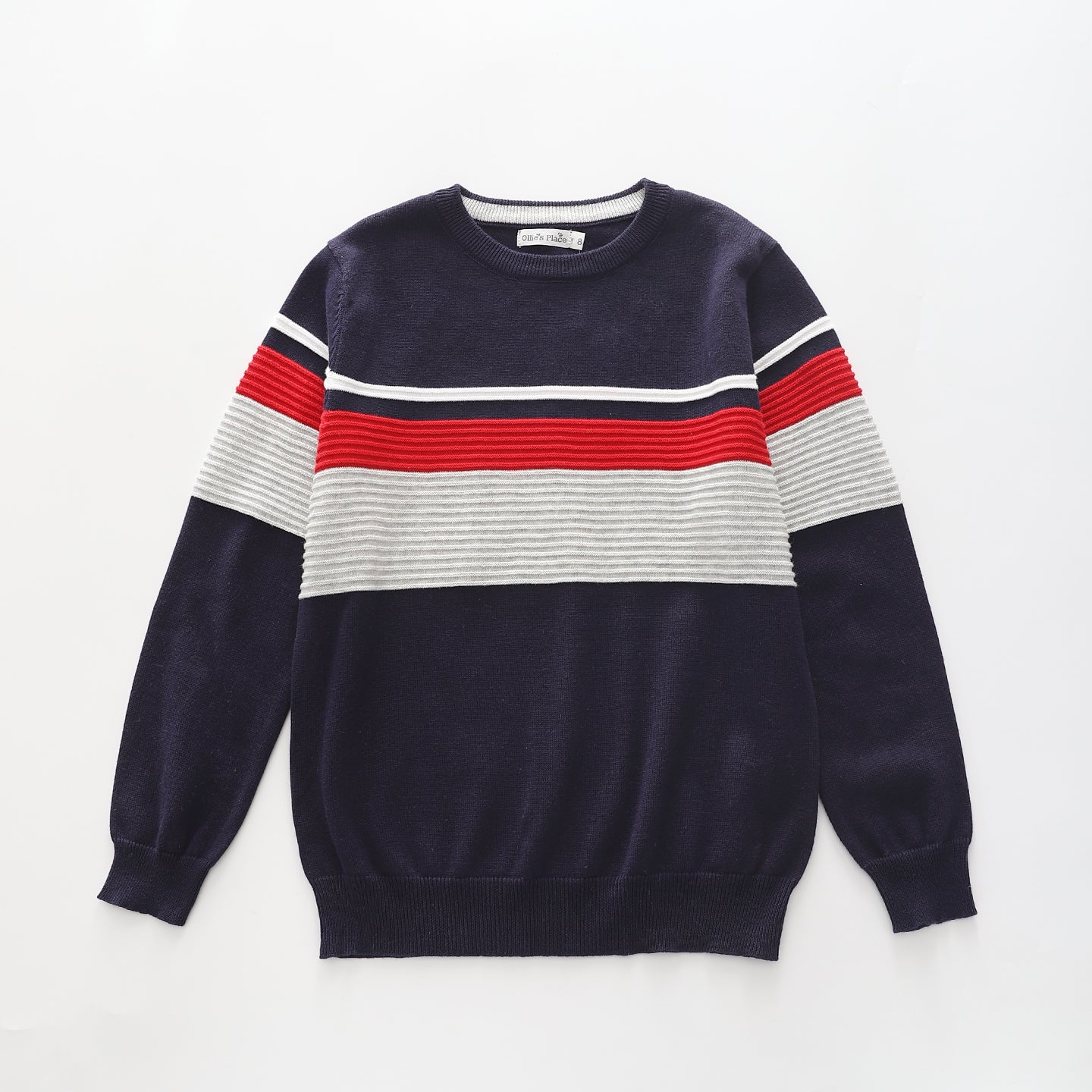 Navy Blue Knit, Older Boys Jumper Ollies Place