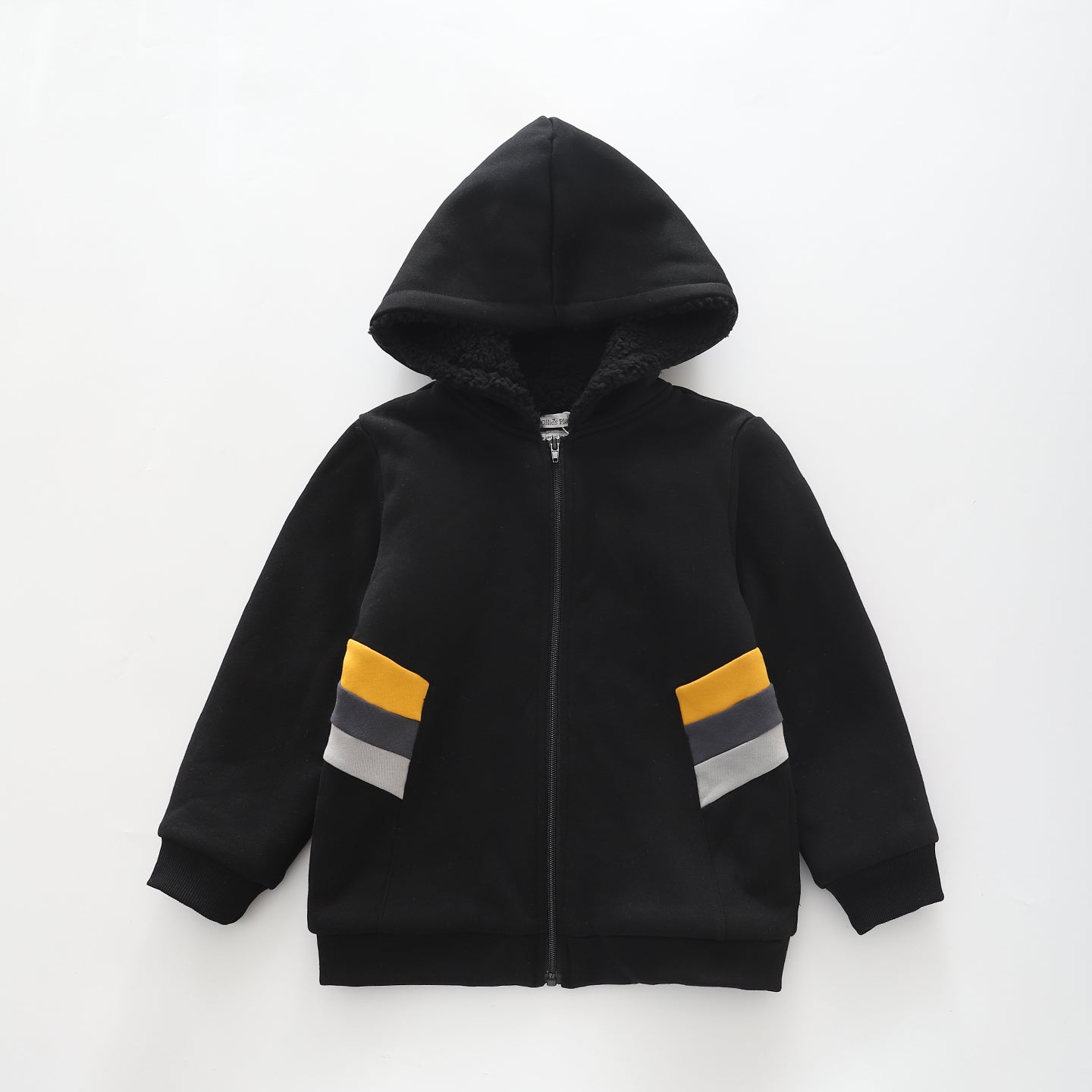 Black Stripe, Boys Zip Up Hoodie Ollies Place