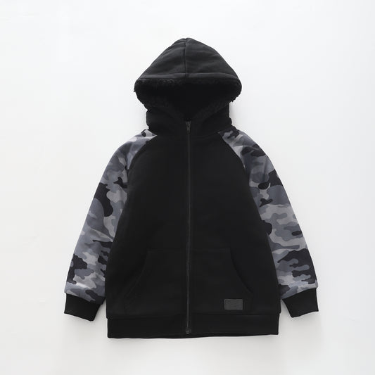 Black Camo, Boys Zip Hoodie Ollies Place