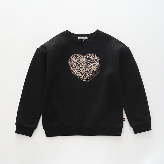 Leopard Love, Older Girls Crop Sweat Top Ollies Place