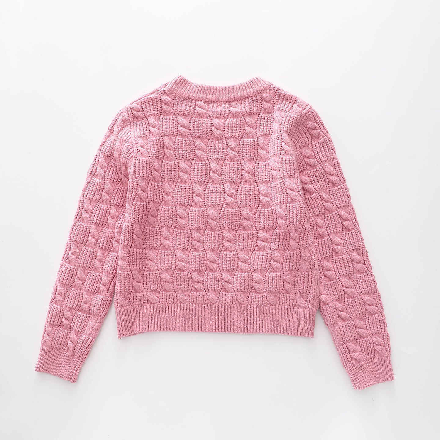 Pink Bow, Older Girls Knit Jumper Ollies Place