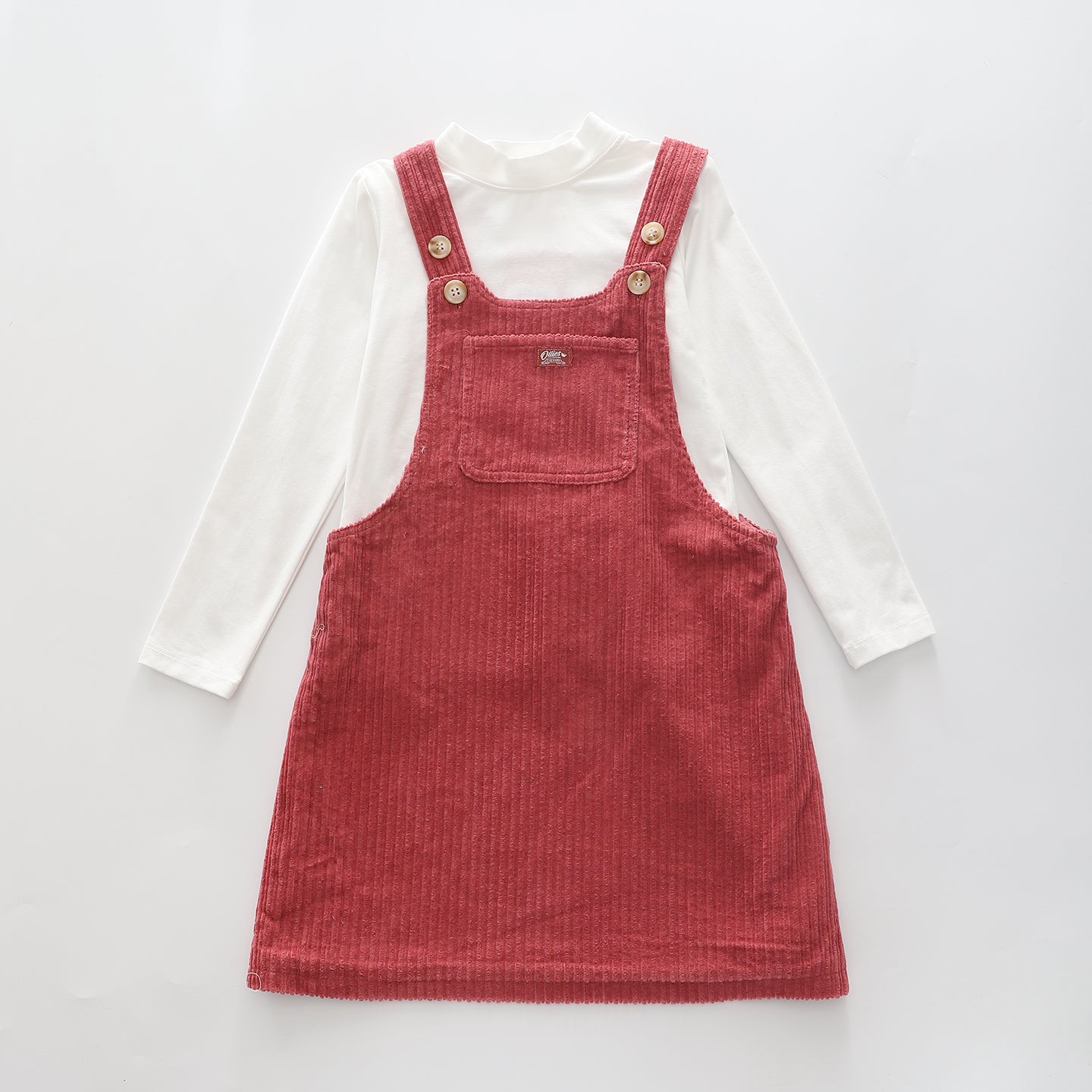 Dusty Rose, Older Girls Pinafore Set Ollies Place