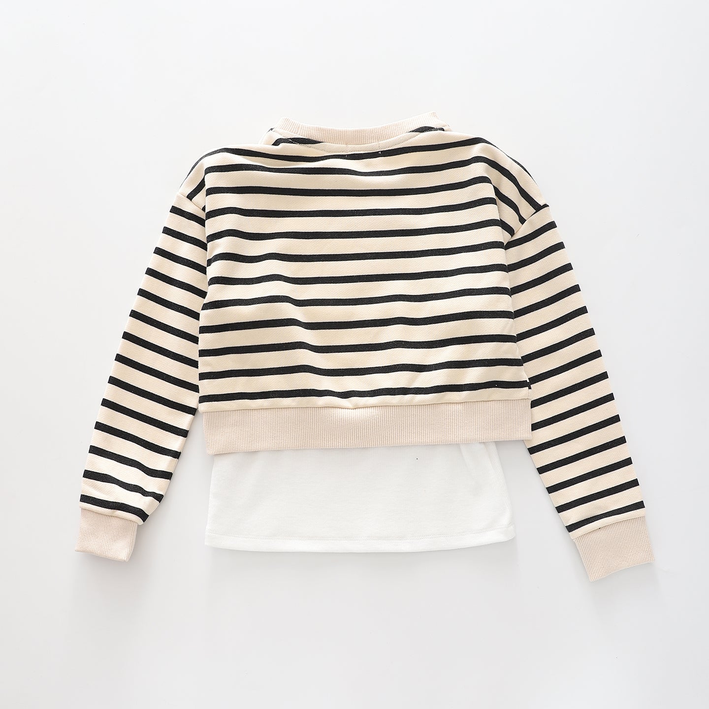 Black Stripes, Older Girls Crop Sweat Top Ollies Place