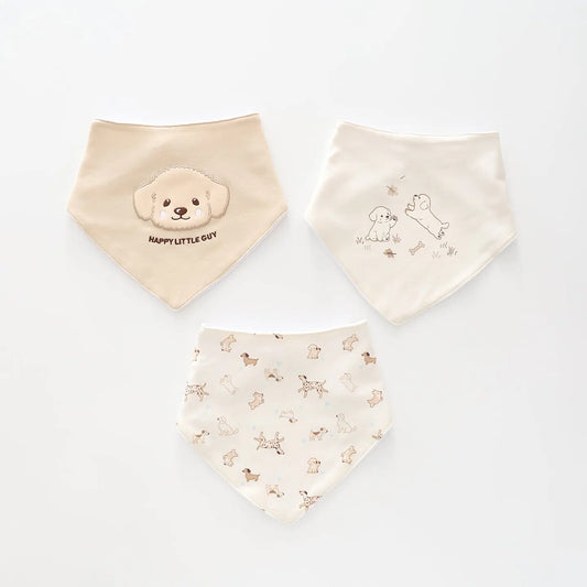 Happy Puppy 3pc Bandana Bib Set Ollies Place