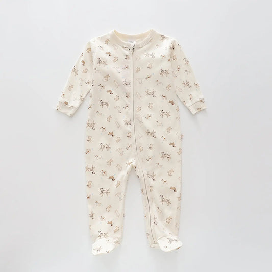 Happy Puppy Print Romper Ollies Place